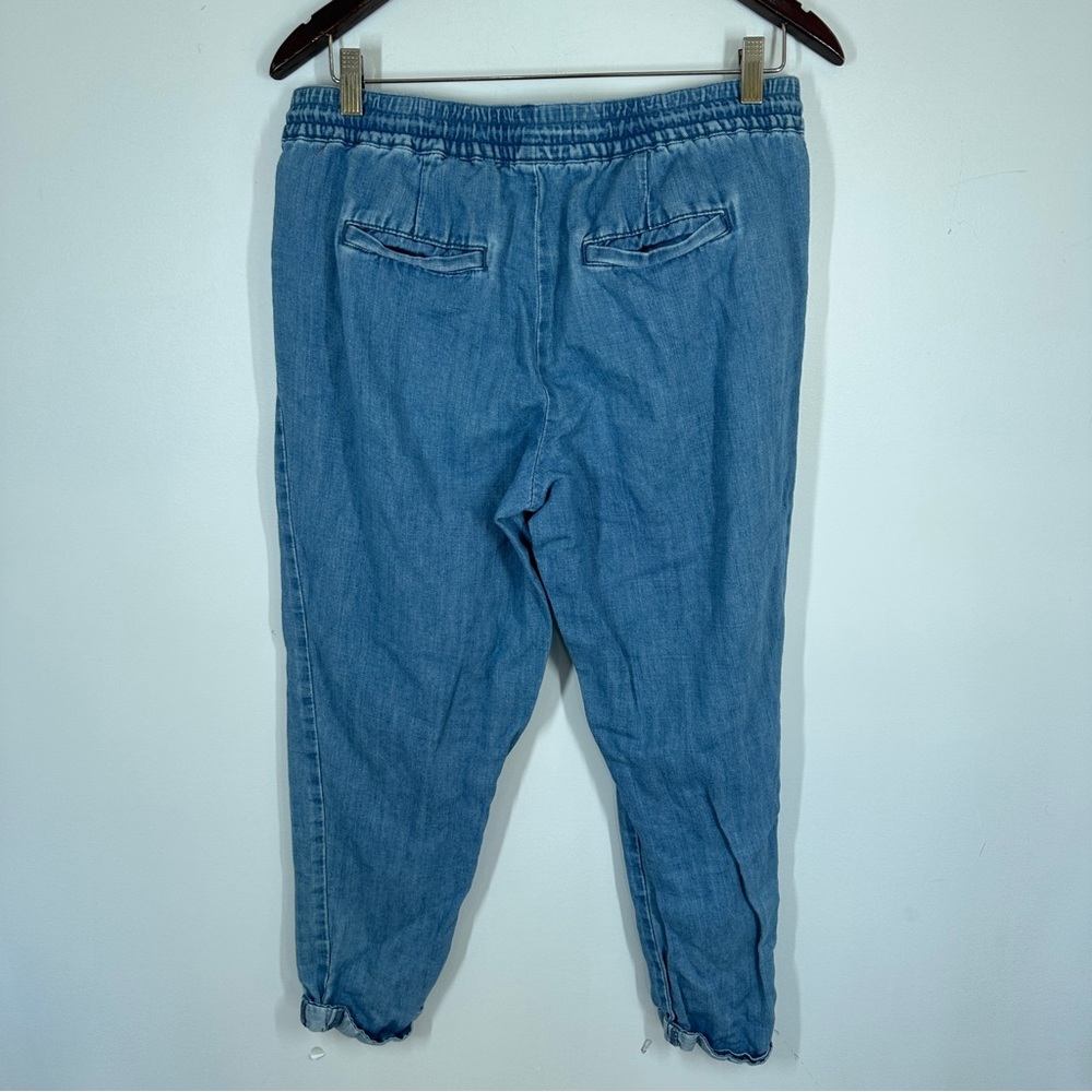 Loft Light Blue Drawstring Pull On Heans Denim Jo… - image 5